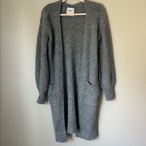 Abercrombie Gray Duster Cardigan